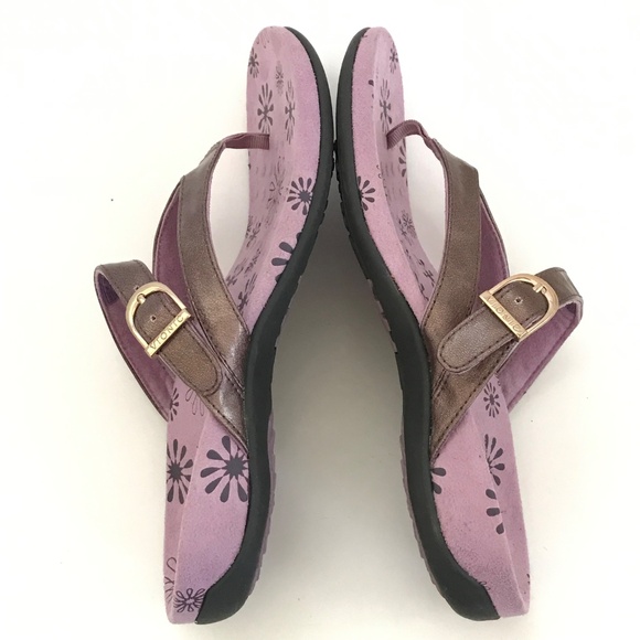 VIONIC Rosemary Orthotic Sandals Purple and Metallic Bronze Women’s Size 7 - Picture 12 of 16